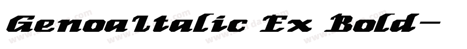 GenoaItalic Ex Bold字体转换